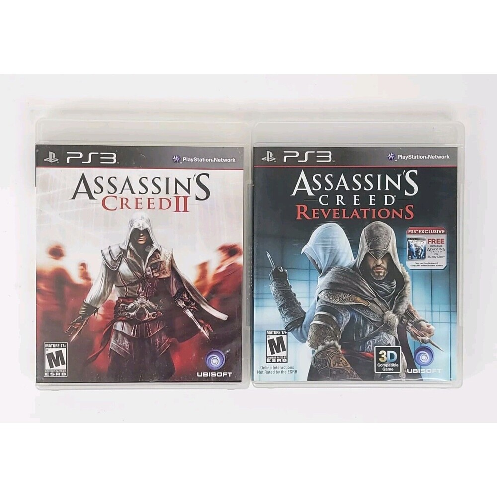 Assassins Creed Revelations Assassins Creed II PS3 Game Lot Bundle
